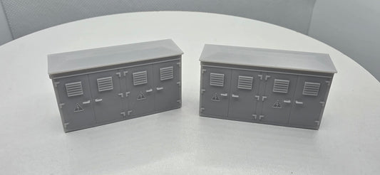 Lineside Electrical Cabinet - OO Gauge 1:76 (Pack of 2) | Model Railway Scenery