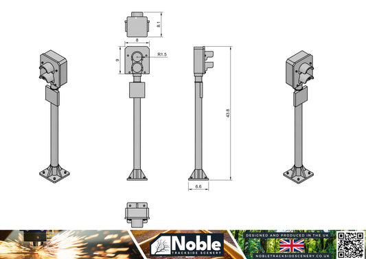 2 Aspect Signal - OO Gauge 1:76 (Pack of 6) | Model Railway Scenery