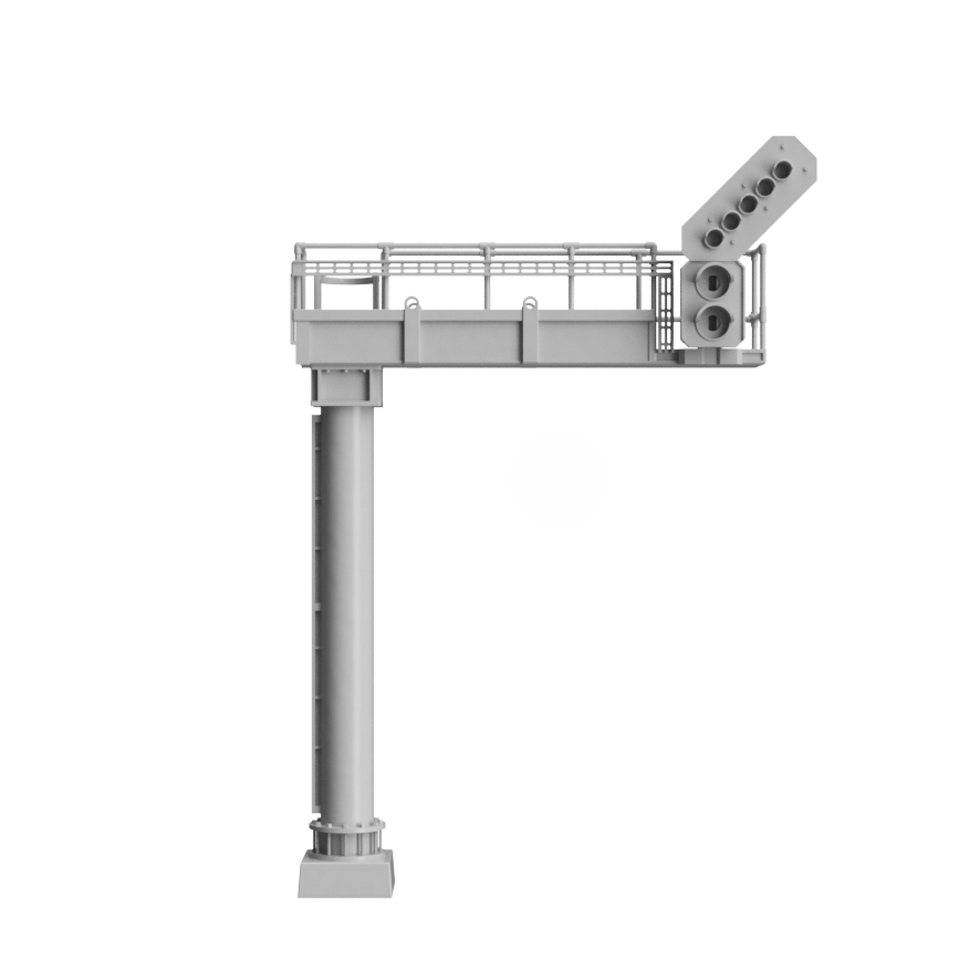 Signal Gantry - Aspect feather heads 2 to 4 - OO Gauge 1:76 (Pack of 1) | Model Railway Scenery