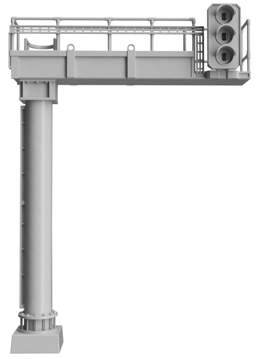 Signal Gantry - Aspect heads 2 to 4 - OO Gauge 1:76 (Pack of 1) | Model Railway Scenery