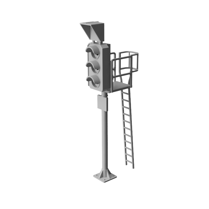 Aspect Signals with platform and ladder | OO Gauge 1:76 (Pack of 2) | Model Railway Scenery