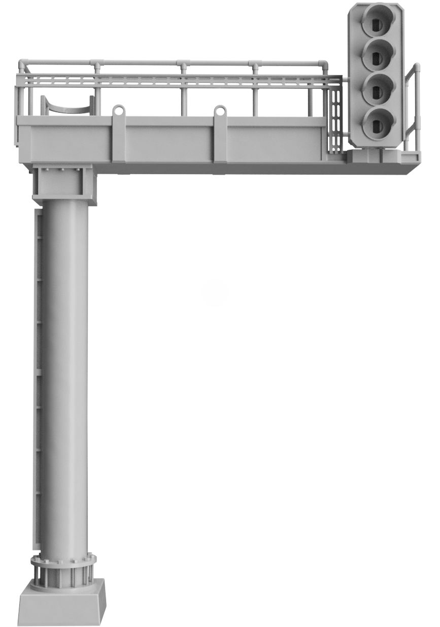 Signal Gantry - Aspect heads 2 to 4 - OO Gauge 1:76 (Pack of 1) | Model Railway Scenery