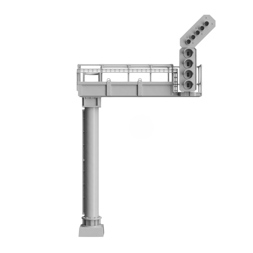 Signal Gantry - Aspect feather heads 2 to 4 - OO Gauge 1:76 (Pack of 1) | Model Railway Scenery