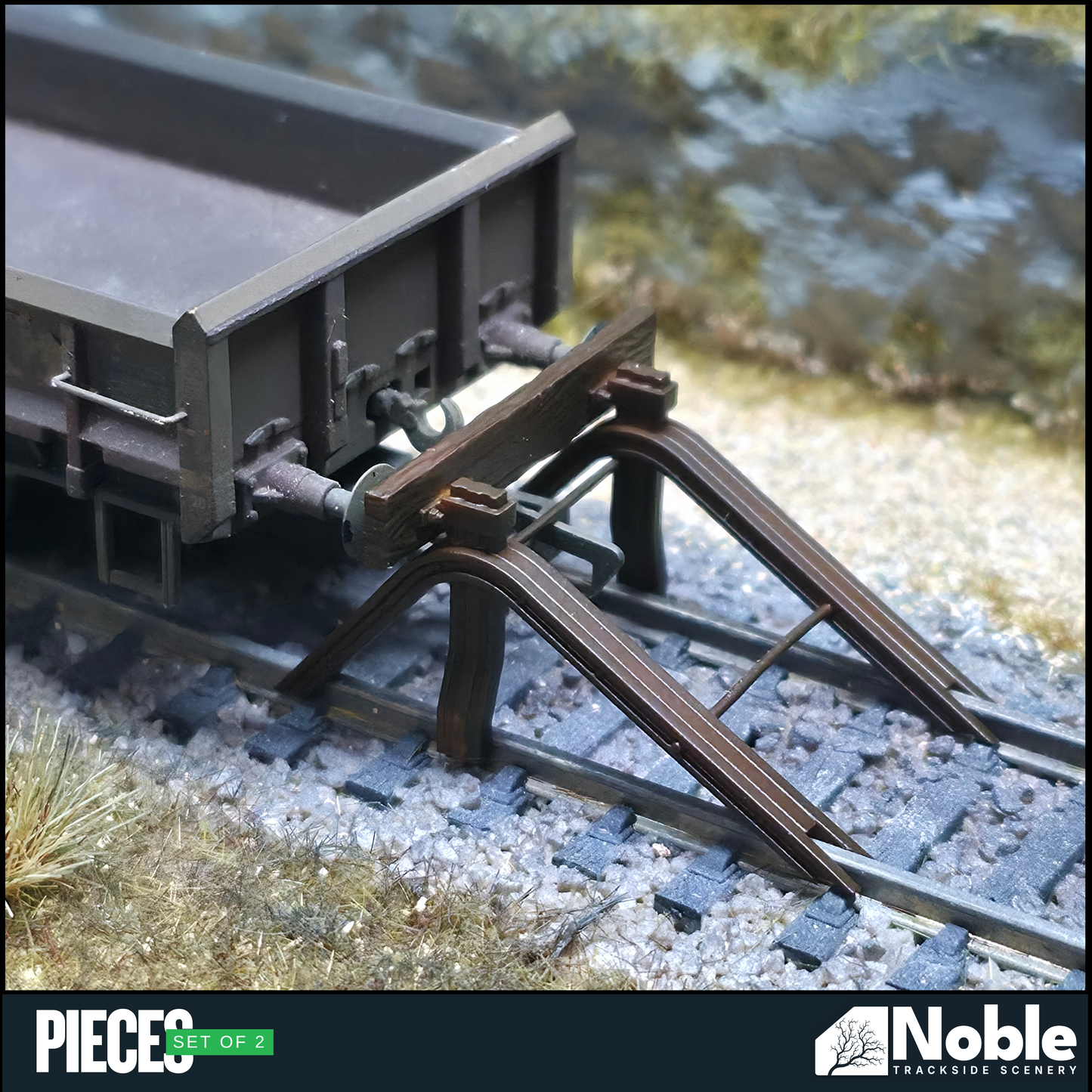 Vintage era buffer stops- OO Gauge 1:76 (Pack of 2) | Model Railway Scenery