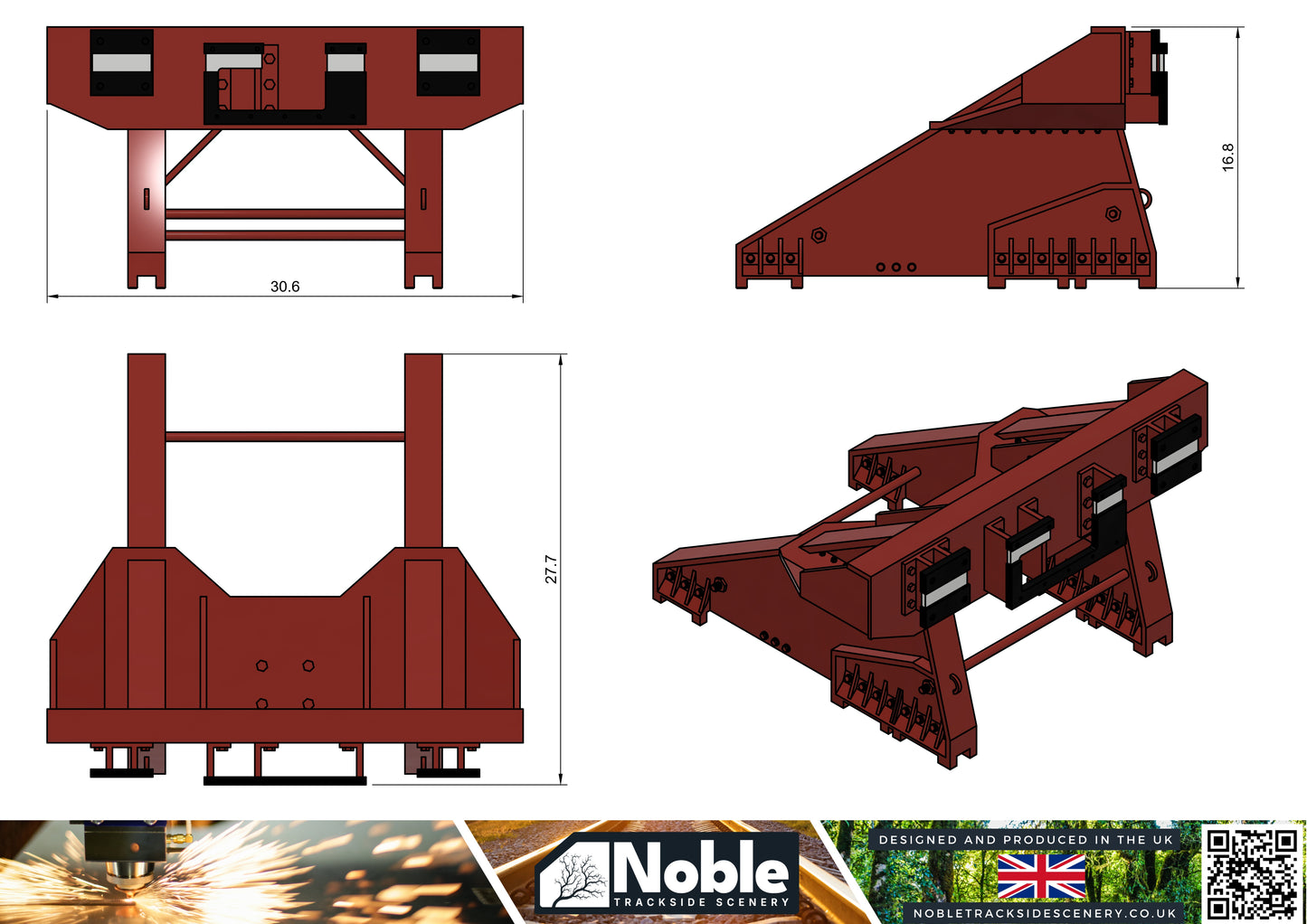 Buffer stops - OO Gauge 1:76 (Pack of 2) | Model Railway Scenery