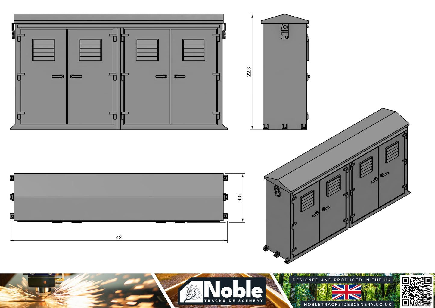Electrical Location Cases - OO Gauge 1:76 (Pack of 2) | Model Railway Scenery