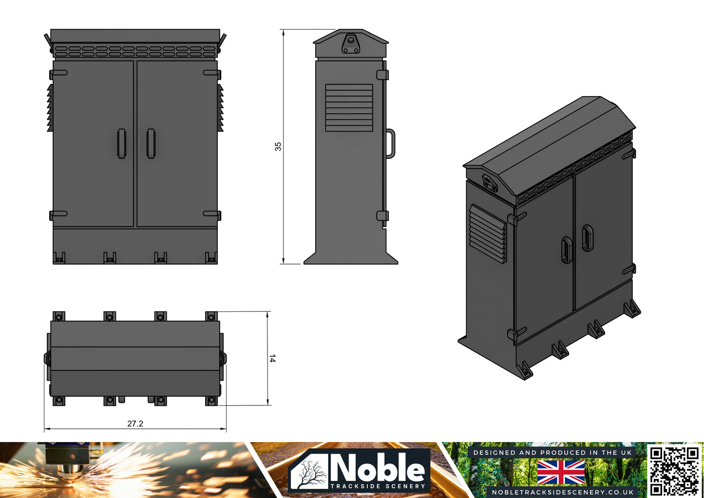 Share Electrical Location Case - O Gauge 1:43 (Pack of 4) | Model Railway Scenery