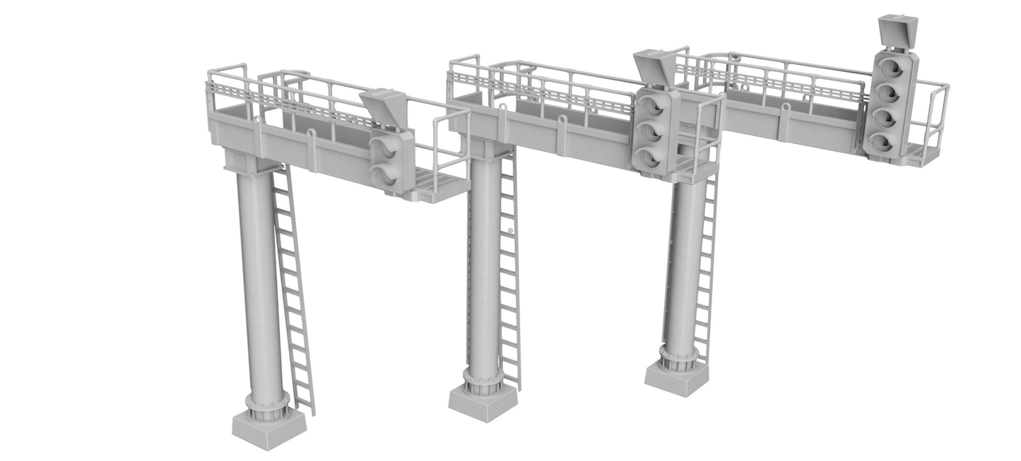 Signal Gantry - Aspect heads 2 to 4 - OO Gauge 1:76 (Pack of 1) | Model Railway Scenery