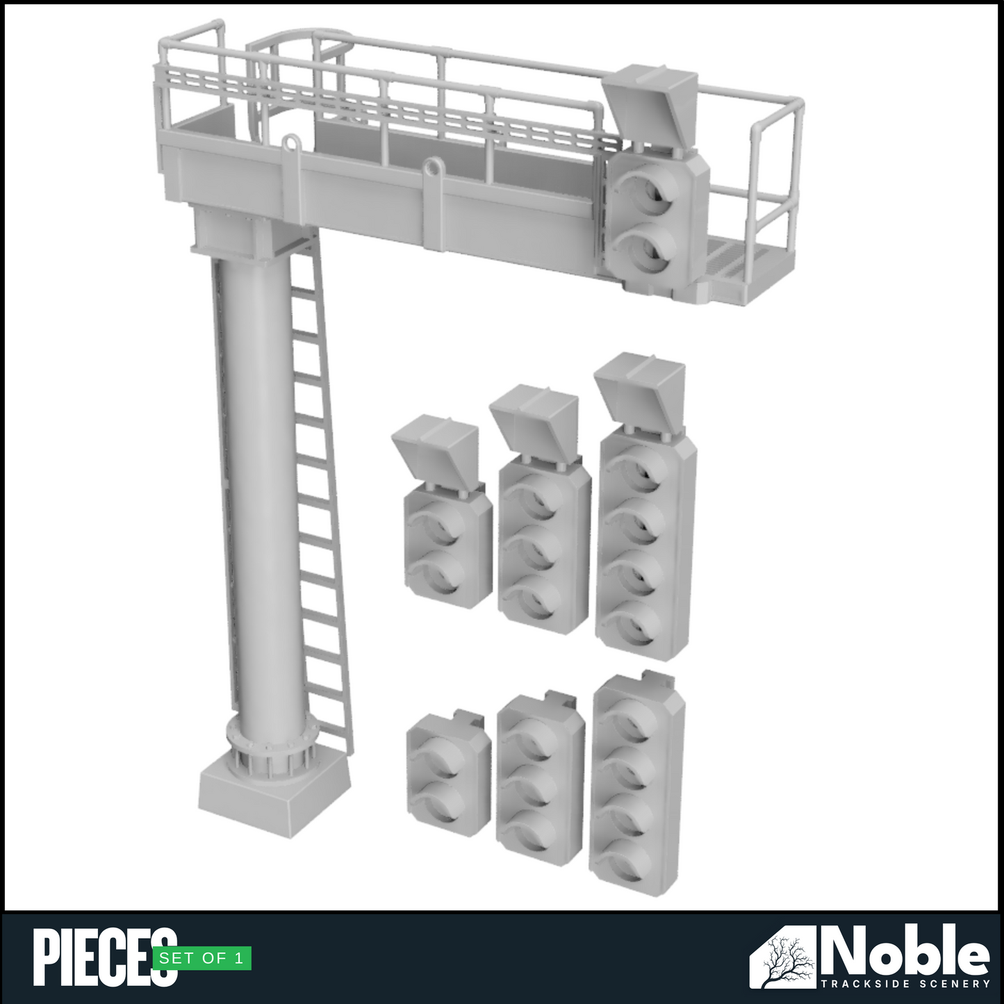 Signal Gantry - Aspect heads 2 to 4 - OO Gauge 1:76 (Pack of 1) | Model Railway Scenery