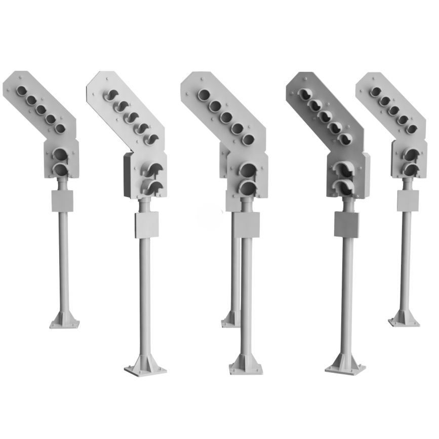 2 Aspect feather Signal - OO Gauge 1:76 (Pack of 6) | Model Railway Scenery