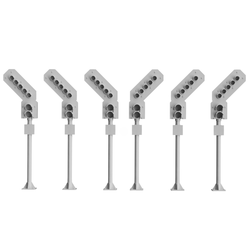 2 Aspect feather Signal - OO Gauge 1:76 (Pack of 6) | Model Railway Scenery