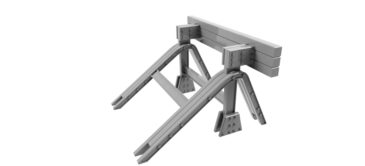Model railway scenery - Buffer Stop OO Gauge 1:76 Scale - Pack of 2