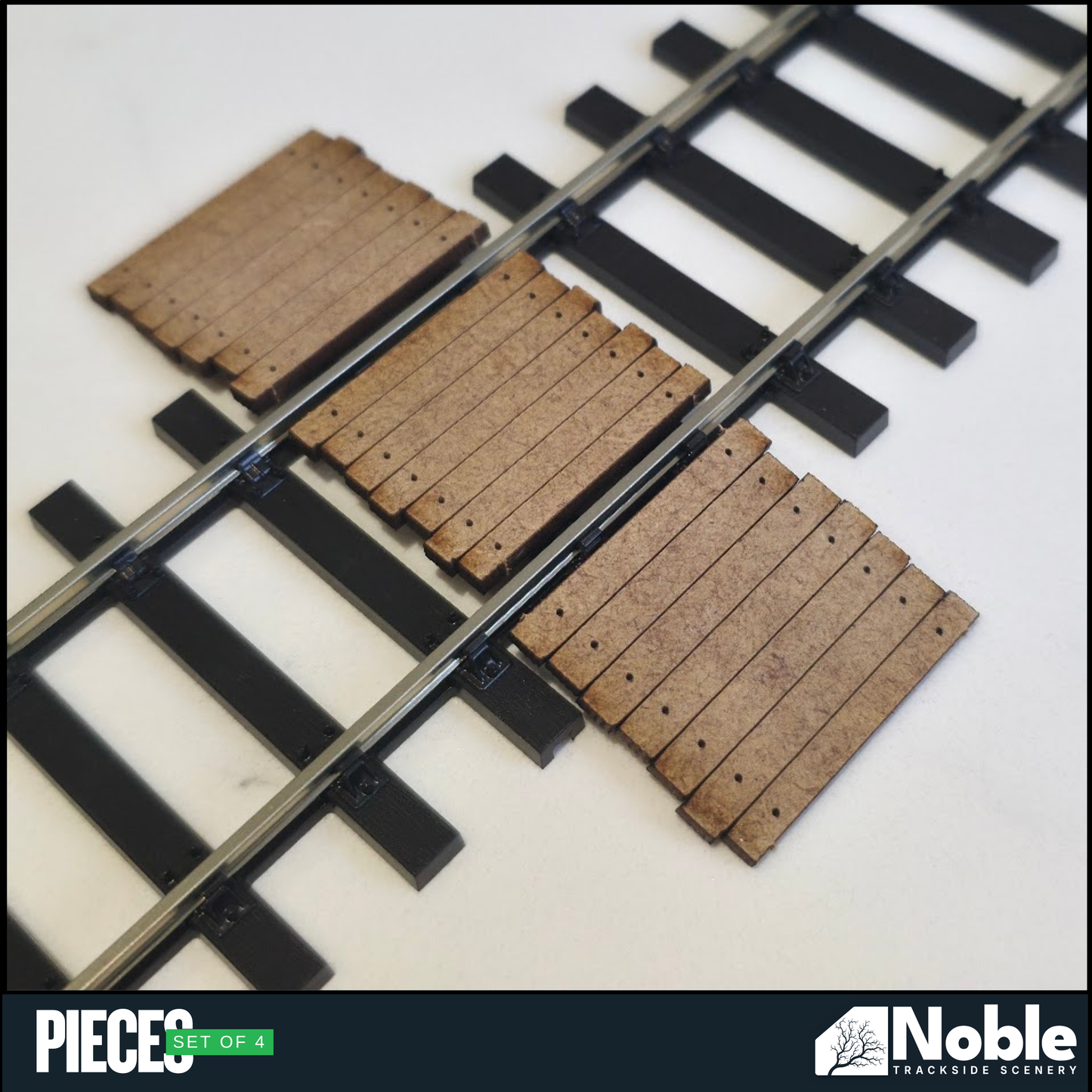 Foot crossing/Track crossing kit of 4 sets - O Gauge 1:43 | Model Railway