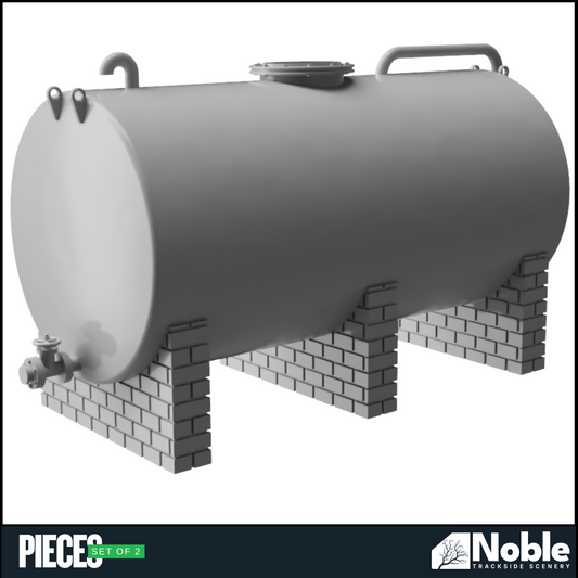 Fuel Diesel Oil Storage Tank - OO Gauge 1:76 (Pack of 2) | Model Railway Scenery