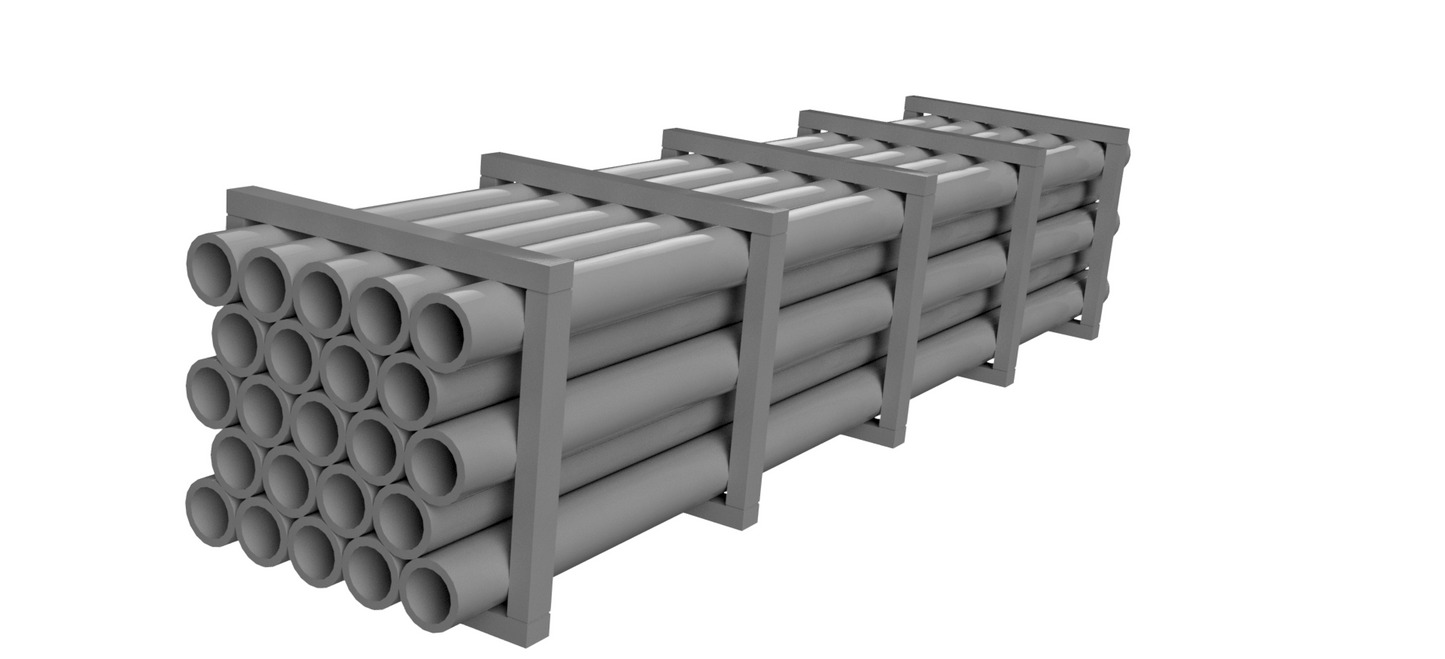 Model Railway layout Scenery Palletised Pipes - OO Gauge 1:76 Pack of 3