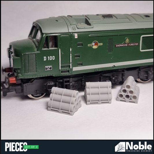 Model Railway layout Miniature Scenery palletised pipes 1:76 OO gauge Pack of 6