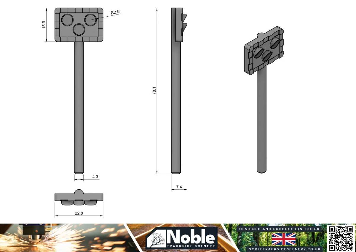 Share Level crossing lights - O Gauge 1:43 (Pack of 6) | Model Railway Scenery