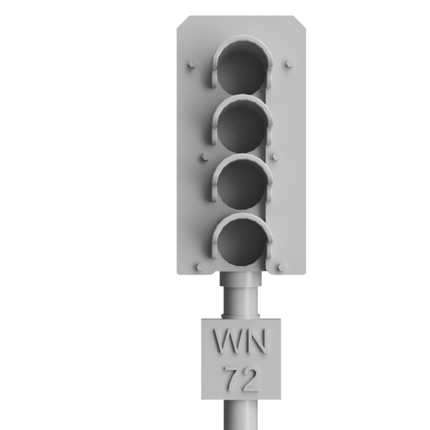 4 Aspect Signal - OO Gauge 1:76 (Pack of 6) | Model Railway Scenery