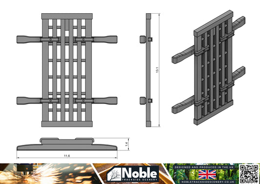 TPWS grids - OO Gauge 1:76 (Pack of 4) | Model Railway Scenery