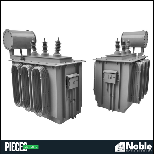 Electrical substation transformer - OO Gauge 1:76 (Pack of 2) | Model Railway Scenery
