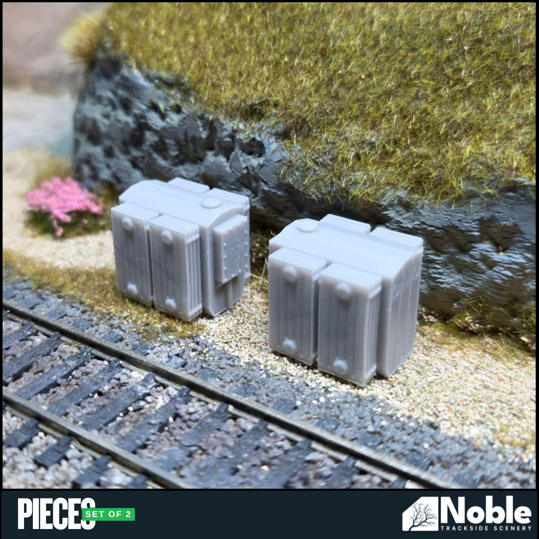 Lineside Electrical Transformer - OO Gauge 1:76 (Pack of 2) | Model Railway Scenery