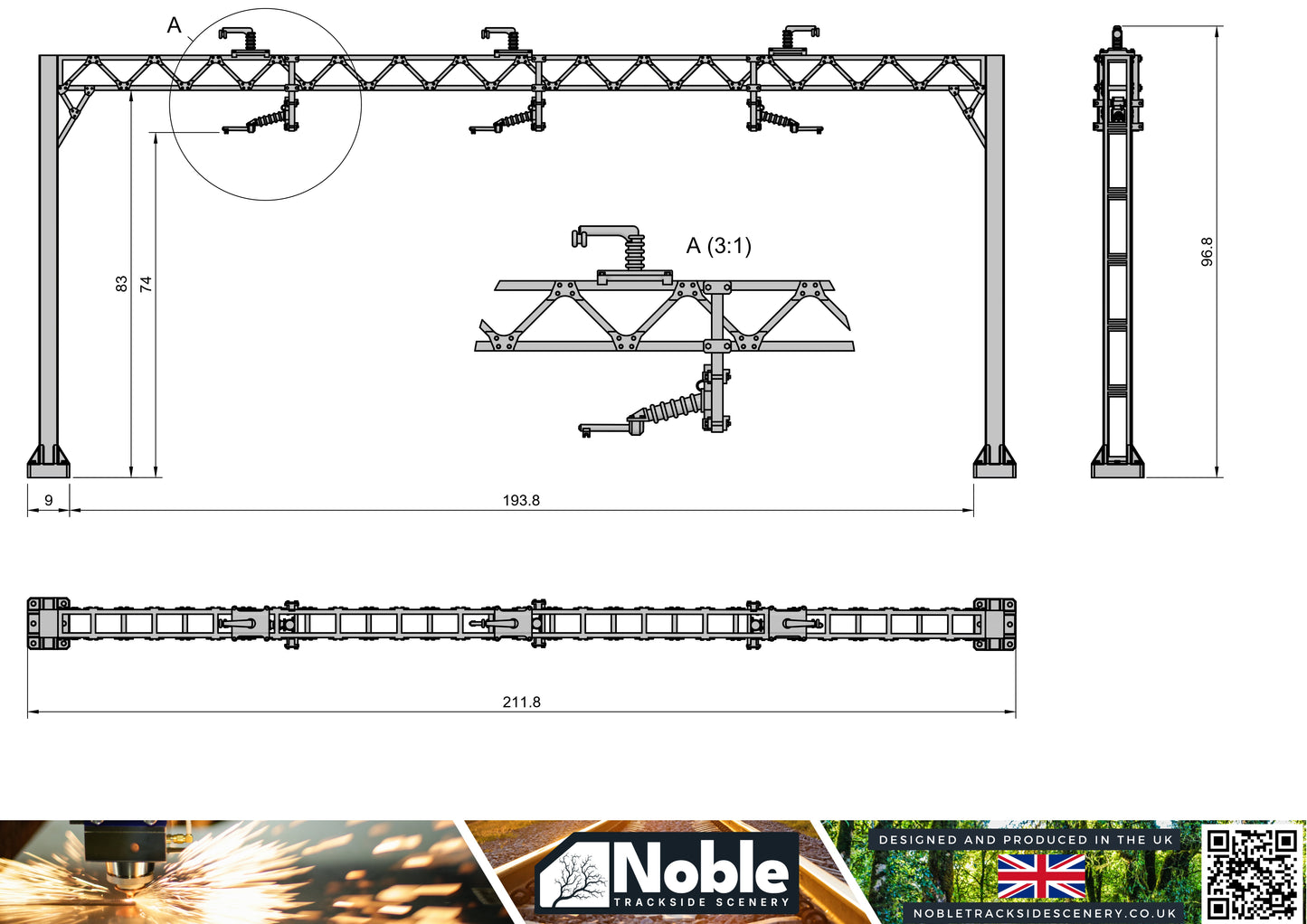Triple Catenary - Model Railway layout Scenery OO gauge