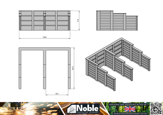 Coal Staithes - N Gauge 1:160 (Pack of 2) | Model Railway Scenery