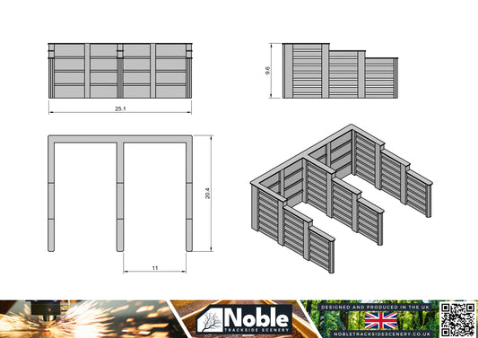 Coal Staithes - Model Railway layout high detail scenery TT Gauge 1:120 x2