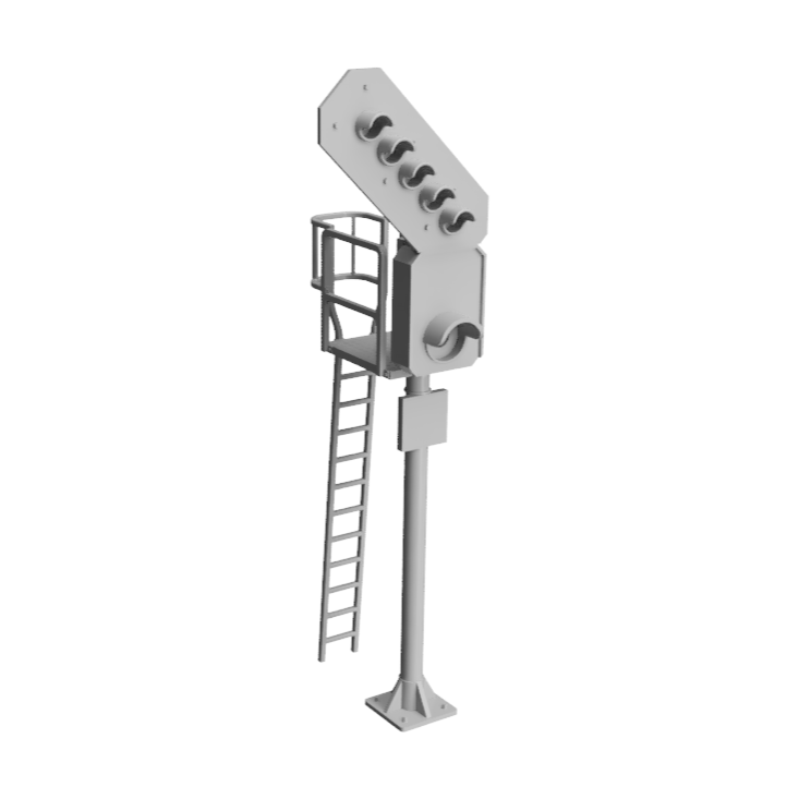 Aspect Signals with platform and ladder | OO Gauge 1:76 (Pack of 2) | Model Railway Scenery