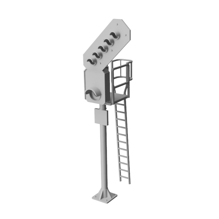 Aspect Signals with platform and ladder | OO Gauge 1:76 (Pack of 2) | Model Railway Scenery