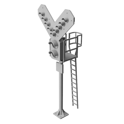 Aspect Signals with platform and ladder | OO Gauge 1:76 (Pack of 2) | Model Railway Scenery