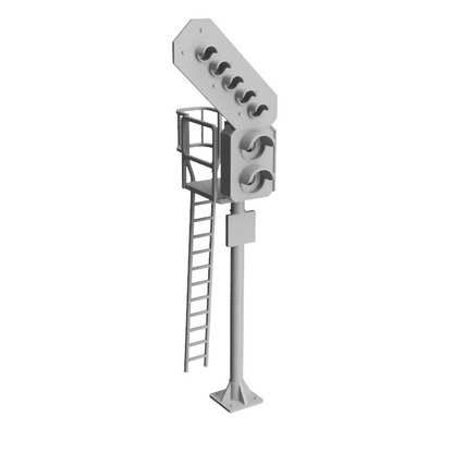 Aspect Signals with platform and ladder | OO Gauge 1:76 (Pack of 2) | Model Railway Scenery