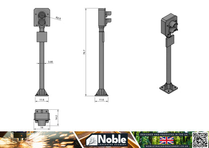 2 Aspect Signal - O Gauge 1:43 (Pack of 6) | Model Railway Scenery