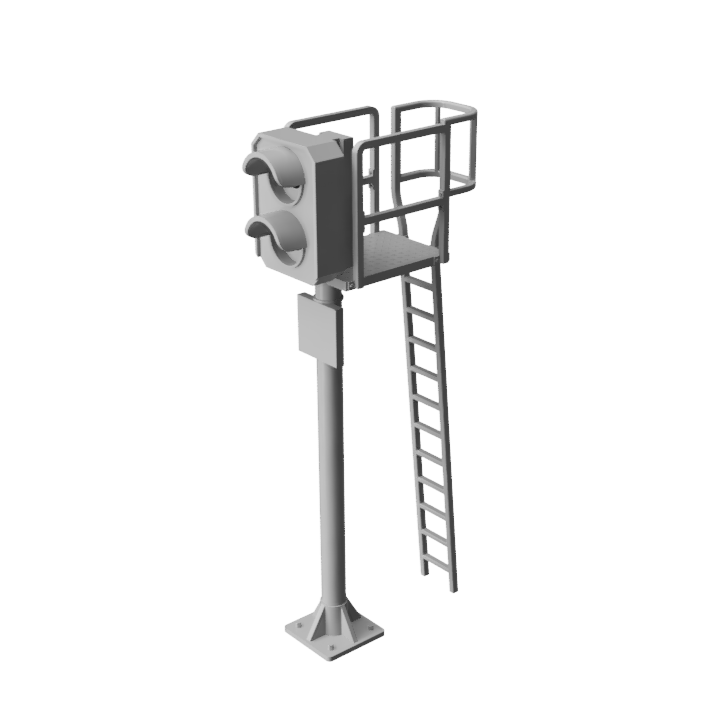 Aspect Signals with platform and ladder | OO Gauge 1:76 (Pack of 2) | Model Railway Scenery