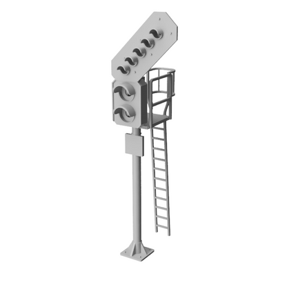Aspect Signals with platform and ladder | OO Gauge 1:76 (Pack of 2) | Model Railway Scenery