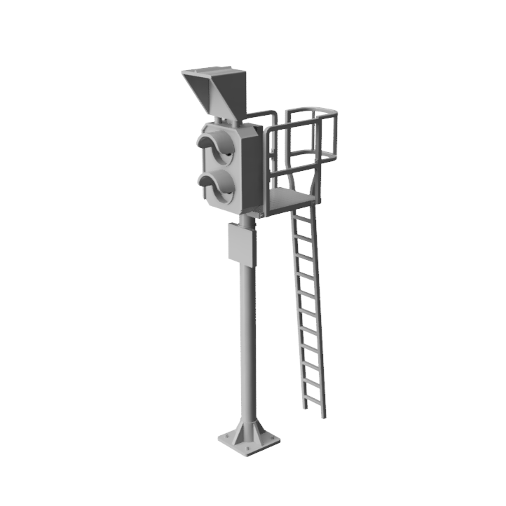 Aspect Signals with platform and ladder | OO Gauge 1:76 (Pack of 2) | Model Railway Scenery
