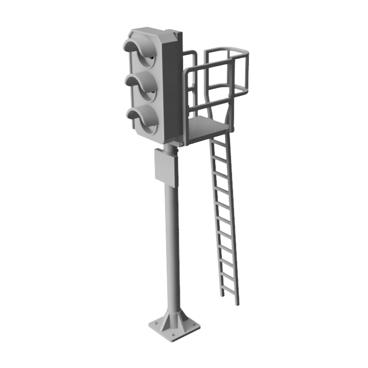 Aspect Signals with platform and ladder | OO Gauge 1:76 (Pack of 2) | Model Railway Scenery