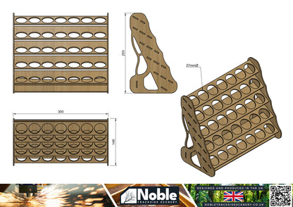 Model Paint storage for 40ml & 60ml bottles - Vallejo 34 bottle capacity