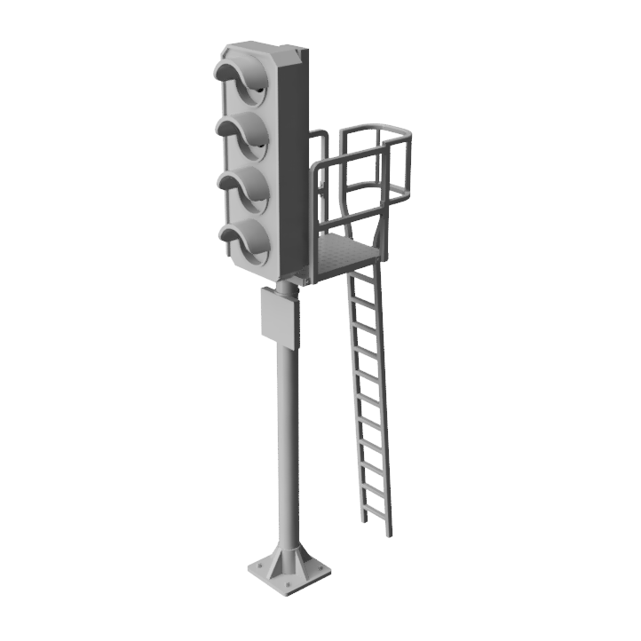 Aspect Signals with platform and ladder | OO Gauge 1:76 (Pack of 2) | Model Railway Scenery