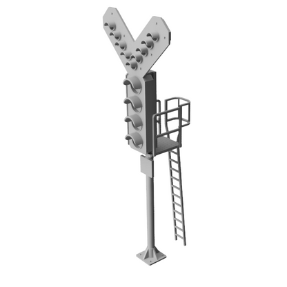 Aspect Signals with platform and ladder | OO Gauge 1:76 (Pack of 2) | Model Railway Scenery