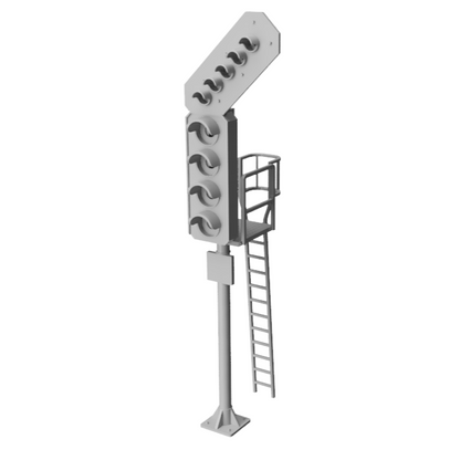 Aspect Signals with platform and ladder | OO Gauge 1:76 (Pack of 2) | Model Railway Scenery