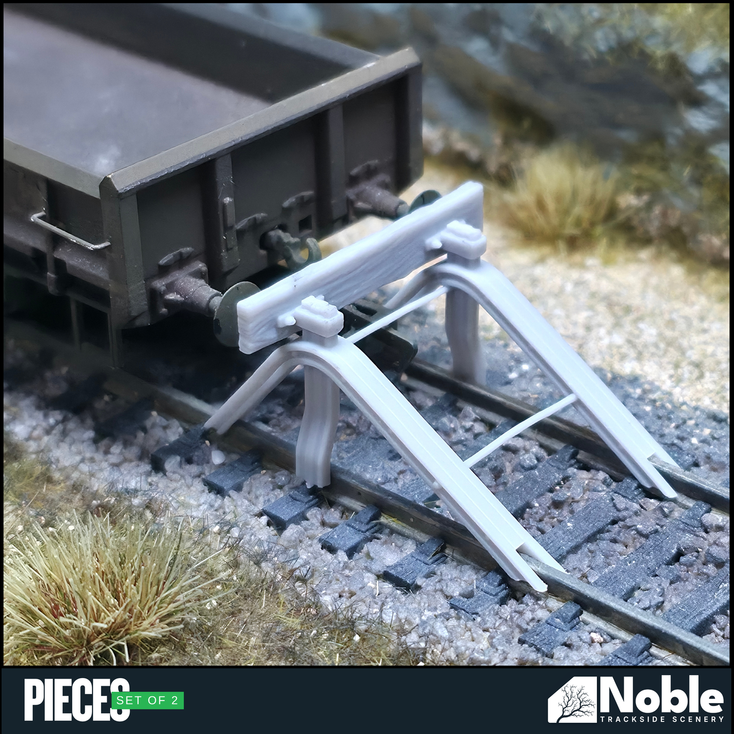 Vintage era buffer stops- OO Gauge 1:76 (Pack of 2) | Model Railway Scenery