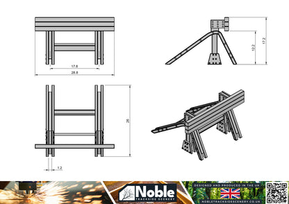 Model railway scenery - Buffer Stop OO Gauge 1:76 Scale - Pack of 2
