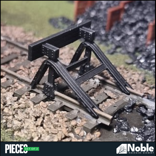 Model railway scenery - Buffer Stop OO Gauge 1:76 Scale - Pack of 2