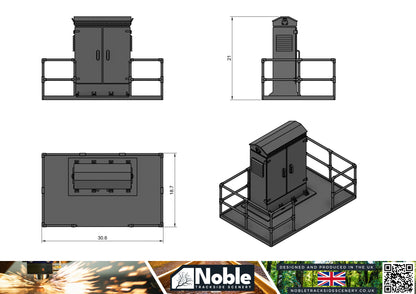 Lineside Electrical Cabinets - OO Gauge 1:76 (Pack of 2) | Model Railway Scenery