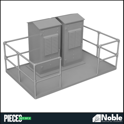 Lineside Electrical Cabinets - OO Gauge 1:76 (Pack of 2) | Model Railway Scenery
