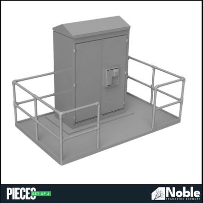 Lineside Electrical Cabinets - OO Gauge 1:76 (Pack of 2) | Model Railway Scenery