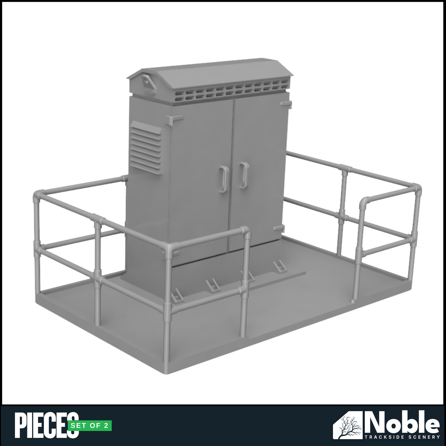 Lineside Electrical Cabinets - OO Gauge 1:76 (Pack of 2) | Model Railway Scenery