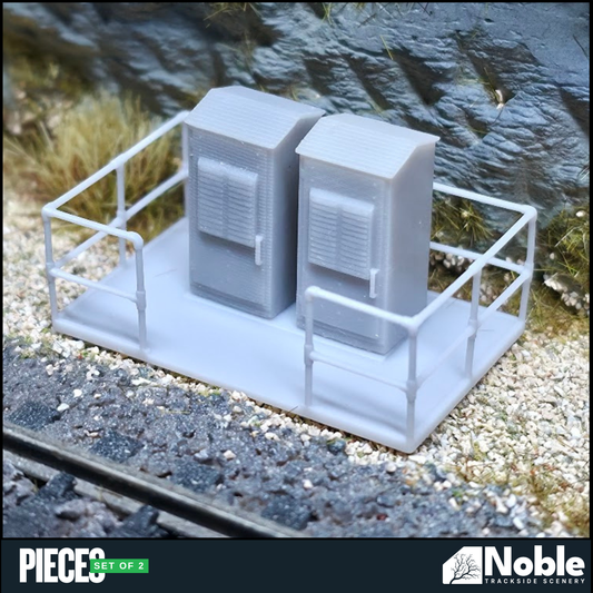 Lineside Electrical Cabinets - OO Gauge 1:76 (Pack of 2) | Model Railway Scenery