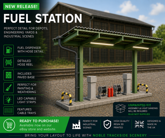 OO Gauge Fuel Station Industrial Depot Refuelling Point Model Railway Scenery
